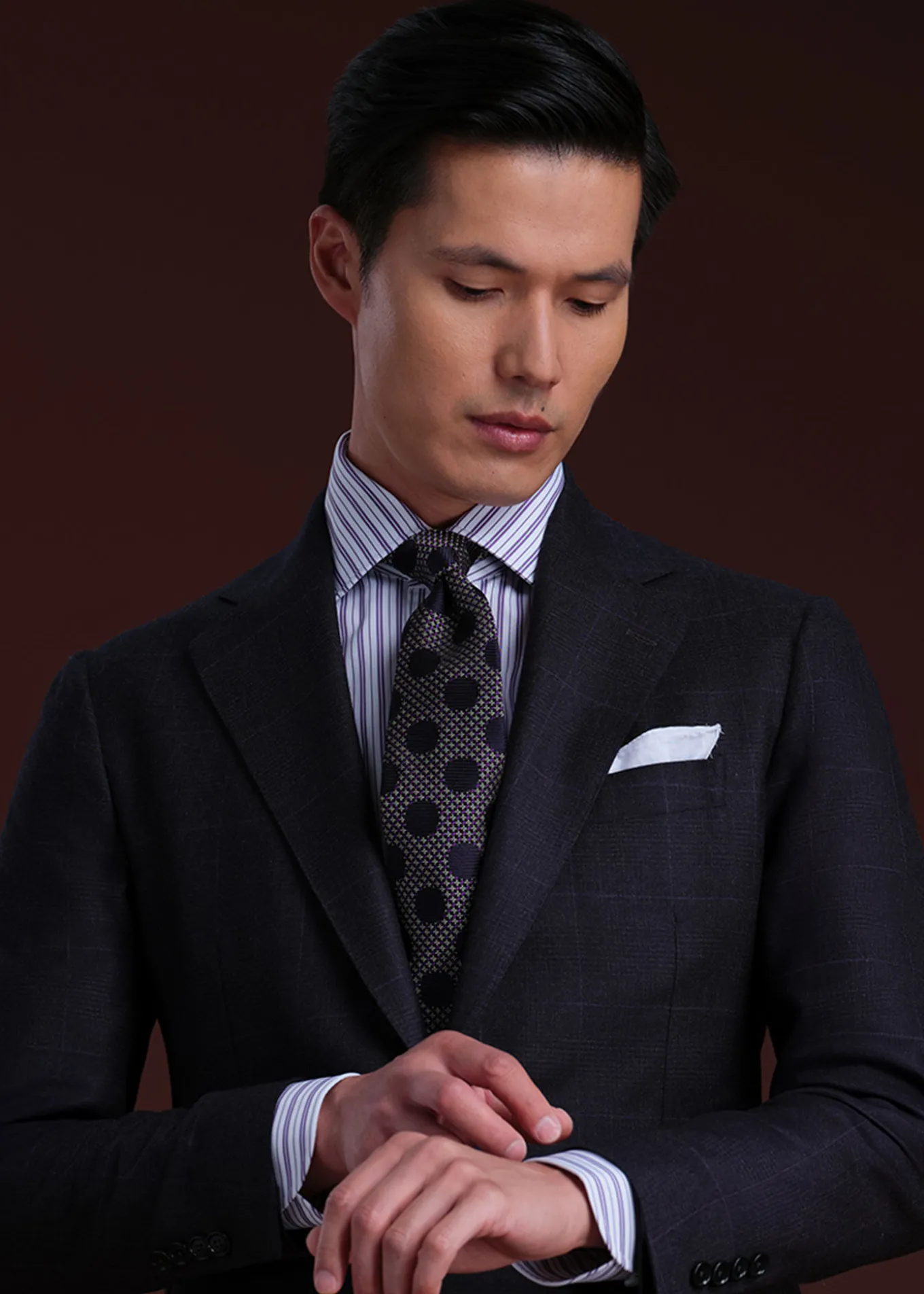 purple_narrow_stripe_dres_1.webp Purple Narrow Stripe Dress Shirt