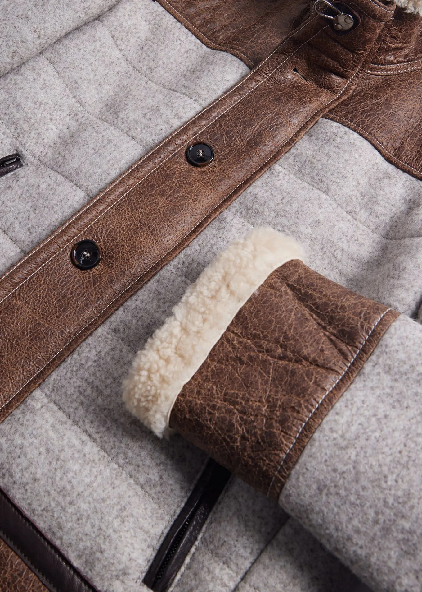 quilted_jacket_with_suede_2.webp Quilted Jacket With Suede And Shearling Trim