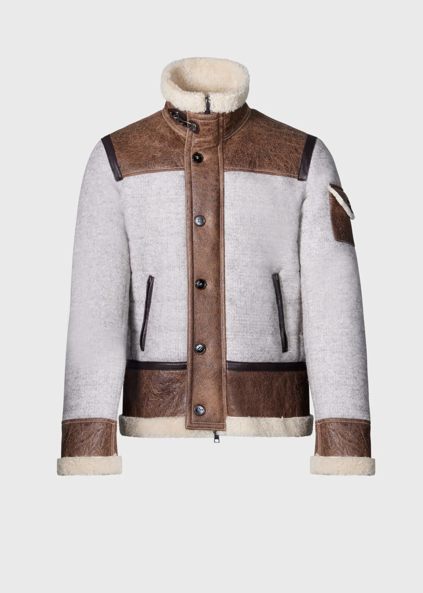 quilted_jacket_with_suede_5.webp Quilted Jacket With Suede And Shearling Trim
