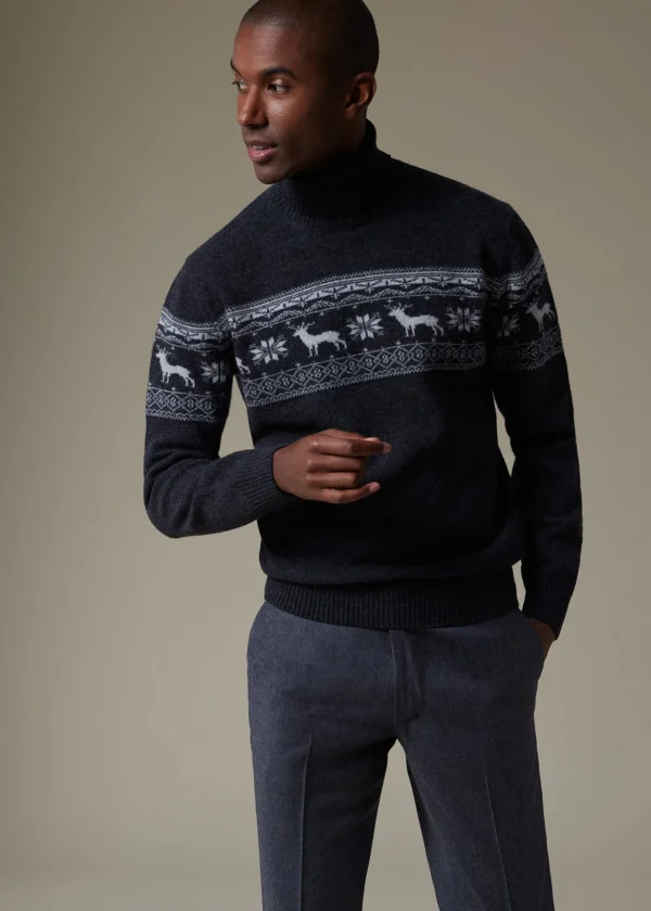 Reindeer & Snowflake Turtleneck