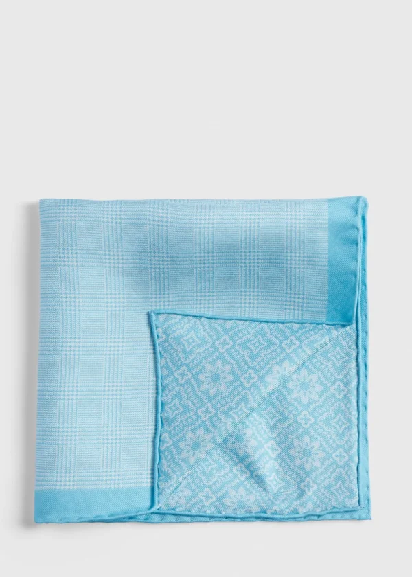 Reversible Silk Plaid Pocket Square