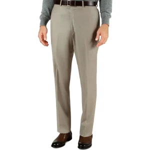 Sand Super 130s Plain Front Trouser