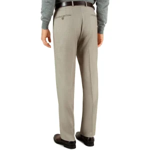 Sand Super 130s Plain Front Trouser