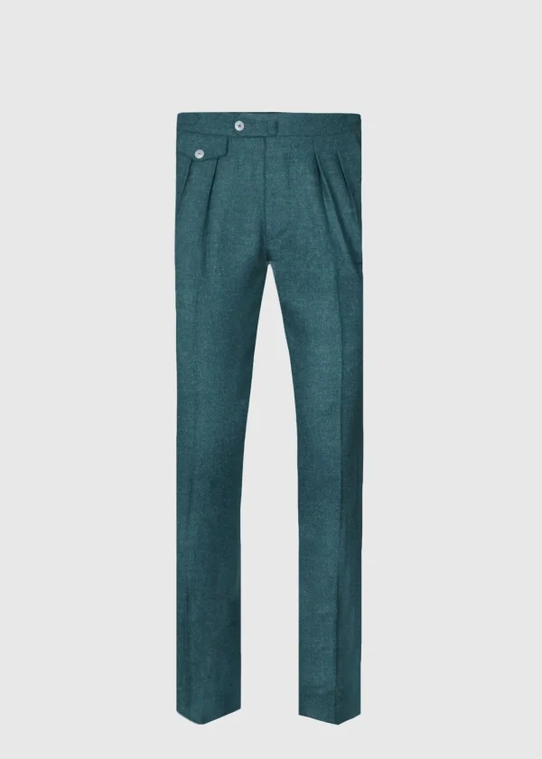 Shetland Wool French Pleat Trouser