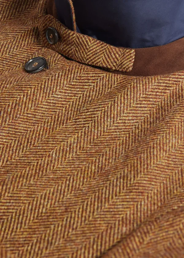 Shetland Wool Herringbone Reversible Coat