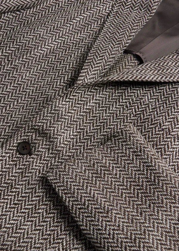 Silk & Linen Herringbone Jacket