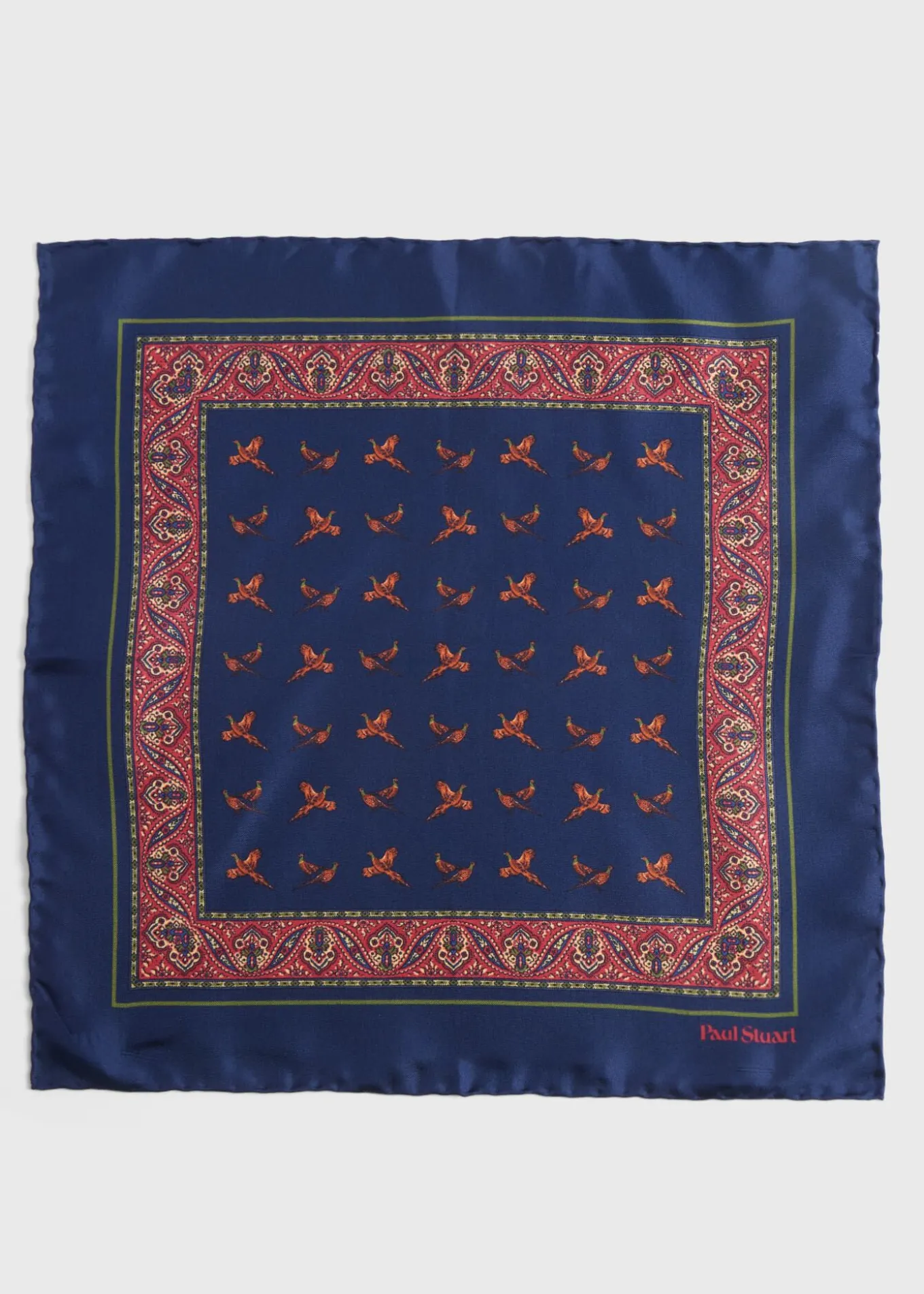 silk_deco_stripe_and_bird_1-1.webp Silk Deco Stripe And Bird Print Pocket Square