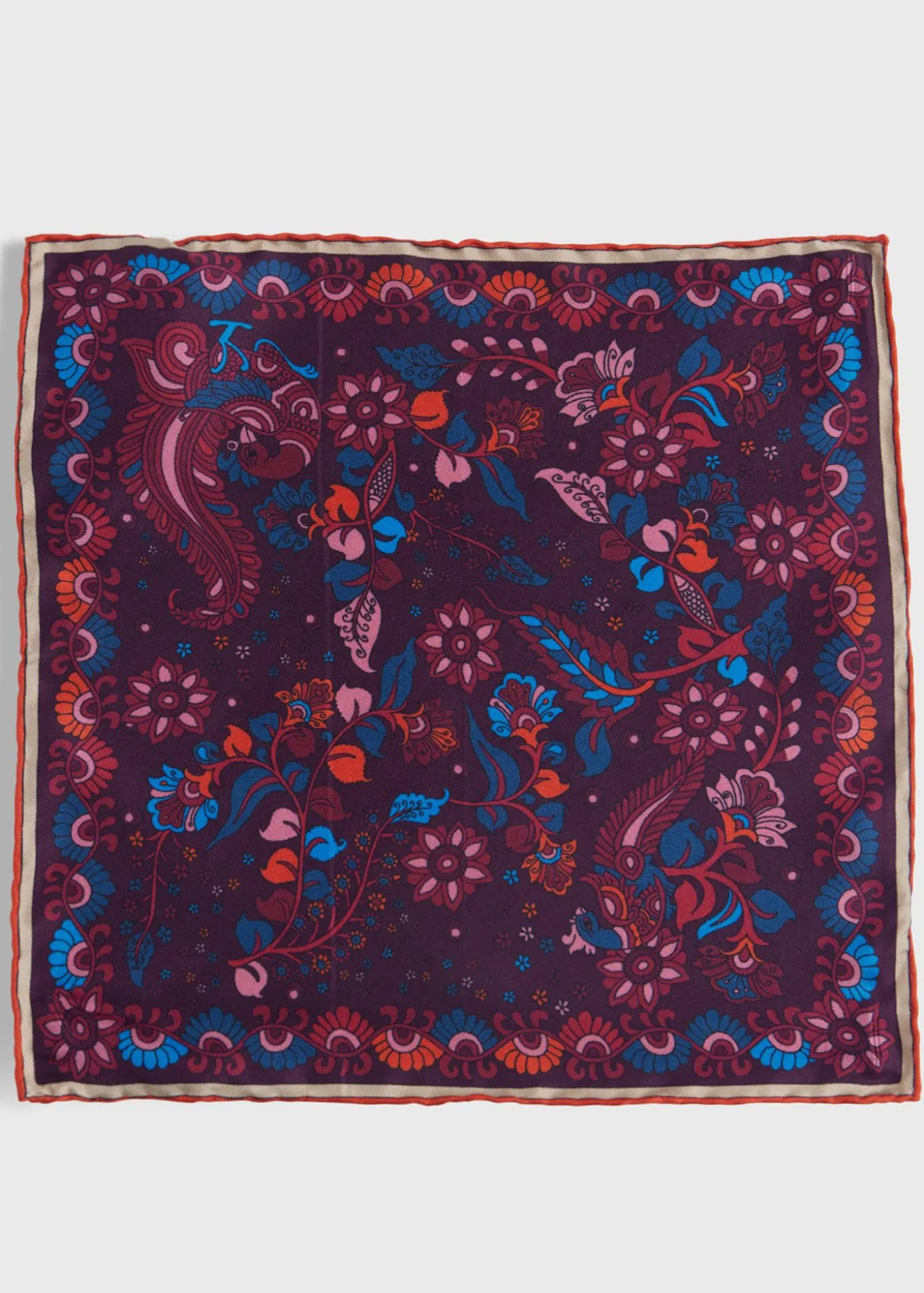 silk_floral_and_bird_prin_1.webp Silk Floral And Bird Print Pocket Square