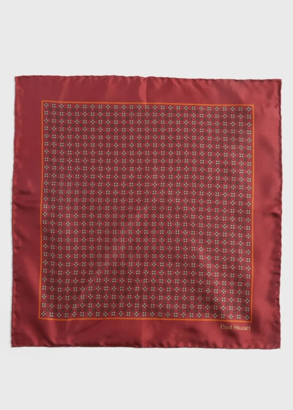 Silk Floral Medallion Pocket Square