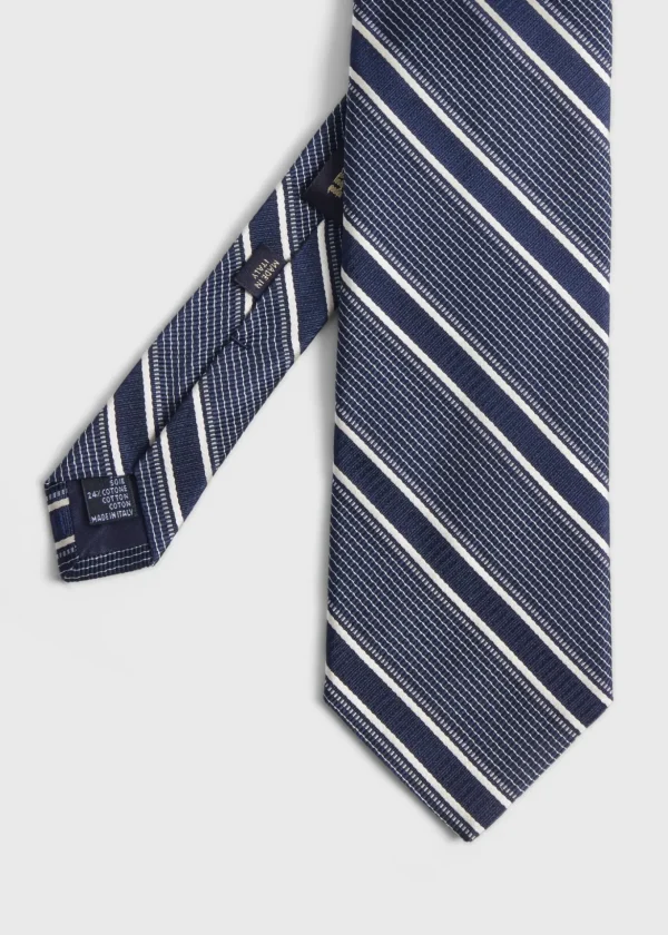 Silk Jacquard Macclesfield Stripe Tie