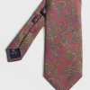 Silk Paisley Print Tie