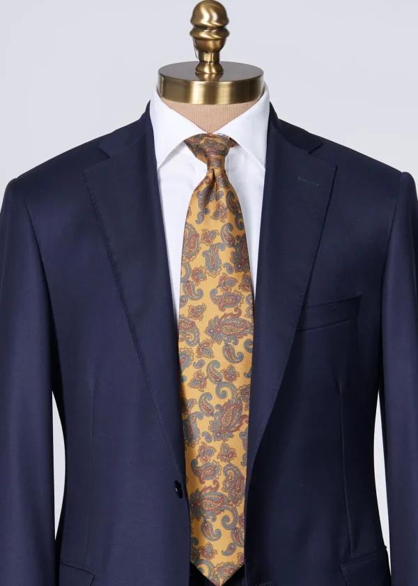 Silk Paisley Print Tie