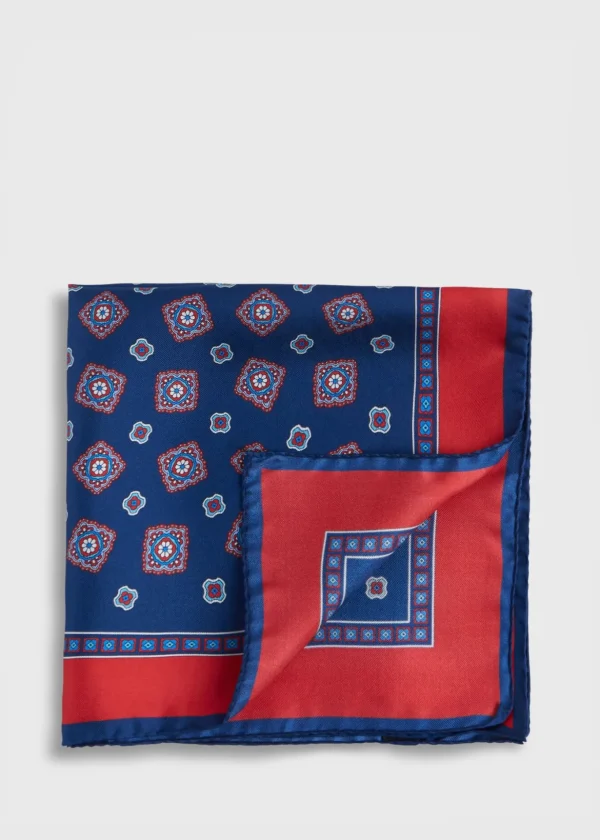 Silk Tossed Medallion Pocket Square
