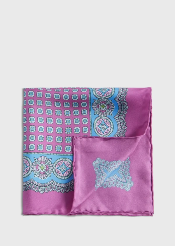Silk Twill Medallion Pocket Square