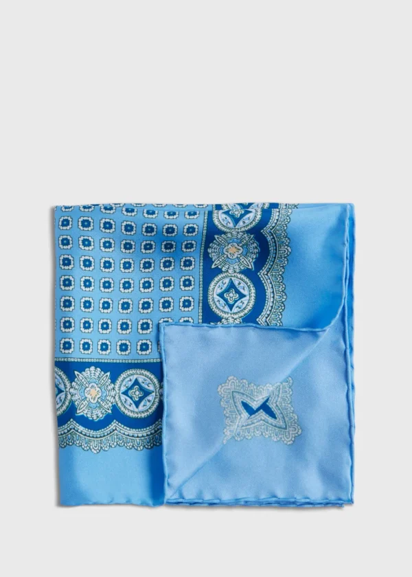 Silk Twill Medallion Pocket Square