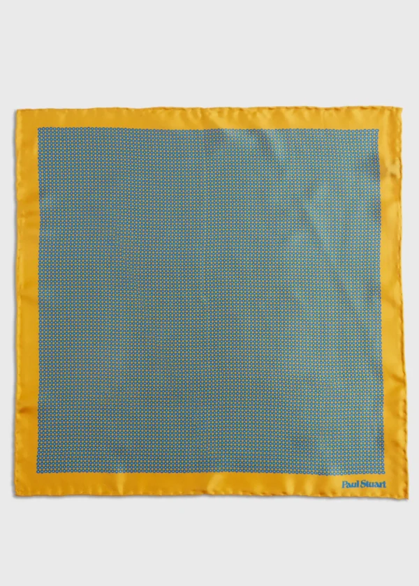 Silk Twill Micro Medallion Pocket Square