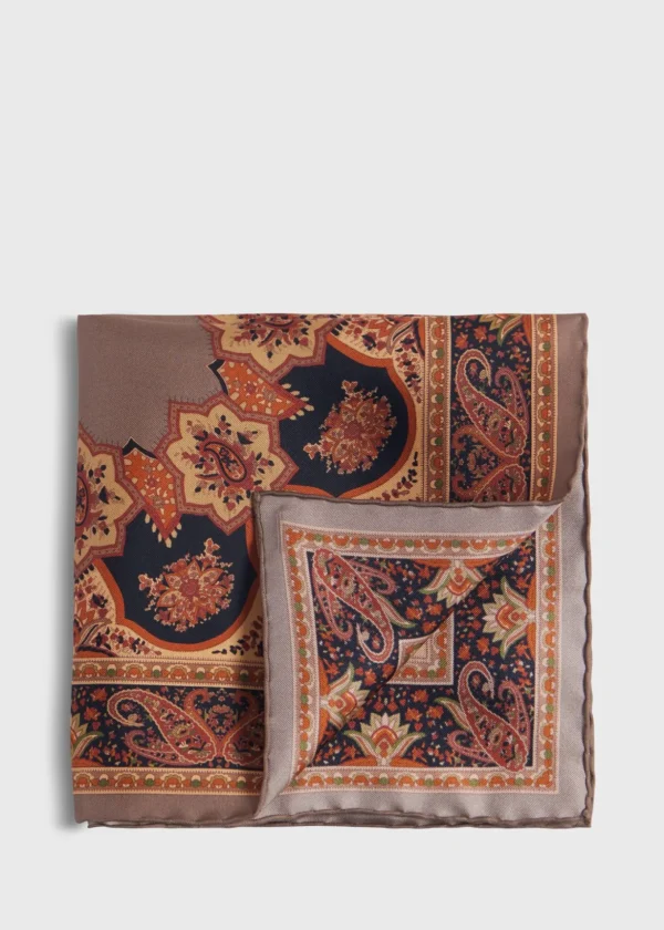 Silk Twill Paisley Pocket Square