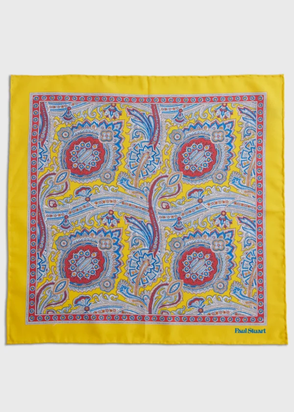 Silk Twill Paisley Pocket Square