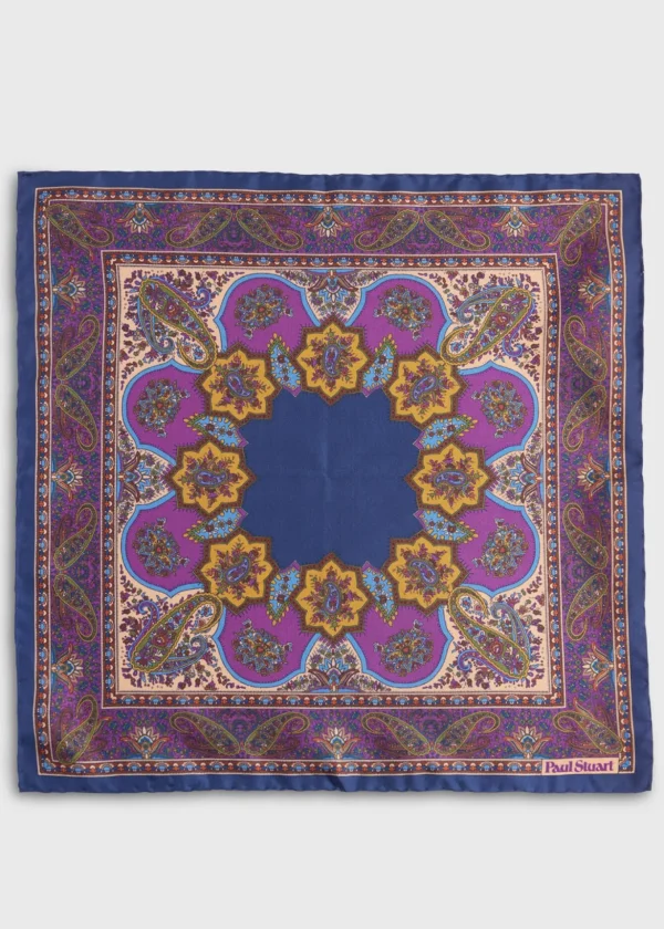 Silk Twill Paisley Pocket Square
