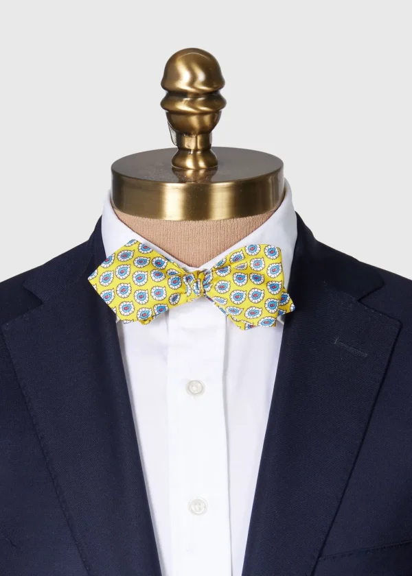 Silk Twill Tossed Paisley Bow TIe