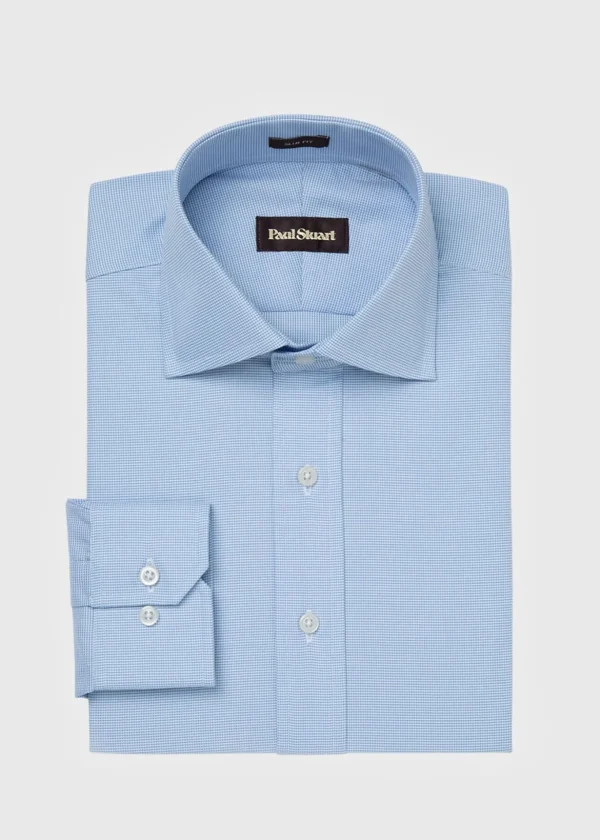 Slim Fit Blue Royal Oxford Cotton Dress Shirt