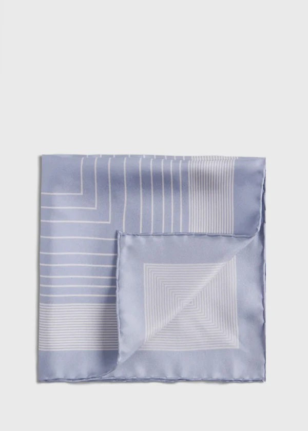 Square Pattern Silk Pocket Square