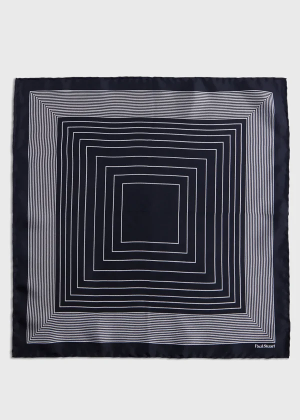 Square Pattern Silk Pocket Square