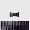 Striped Bow Tie And Cummerbund Set