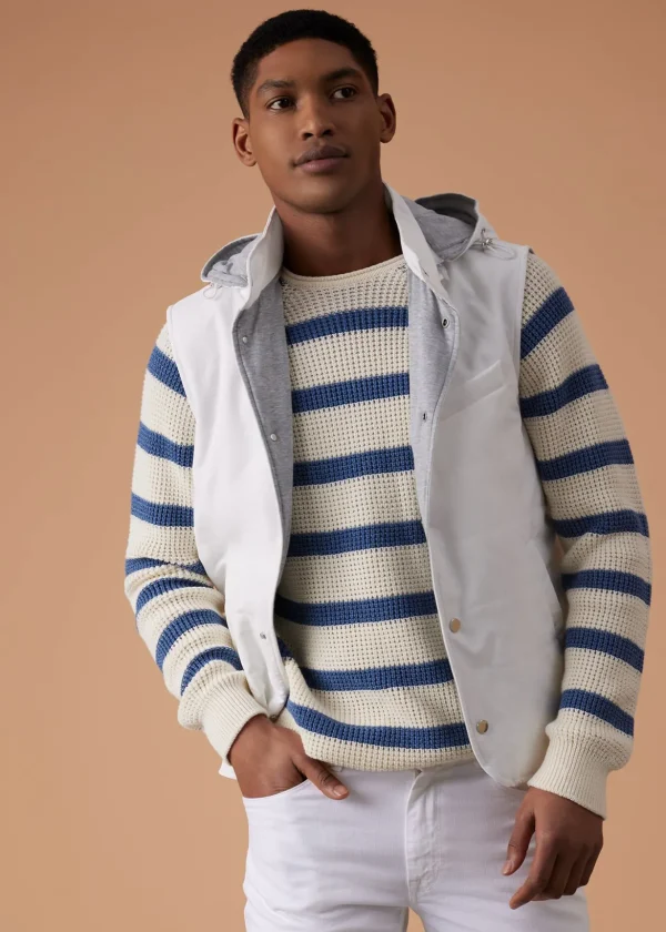 Striped Cotton Crewneck Sweater