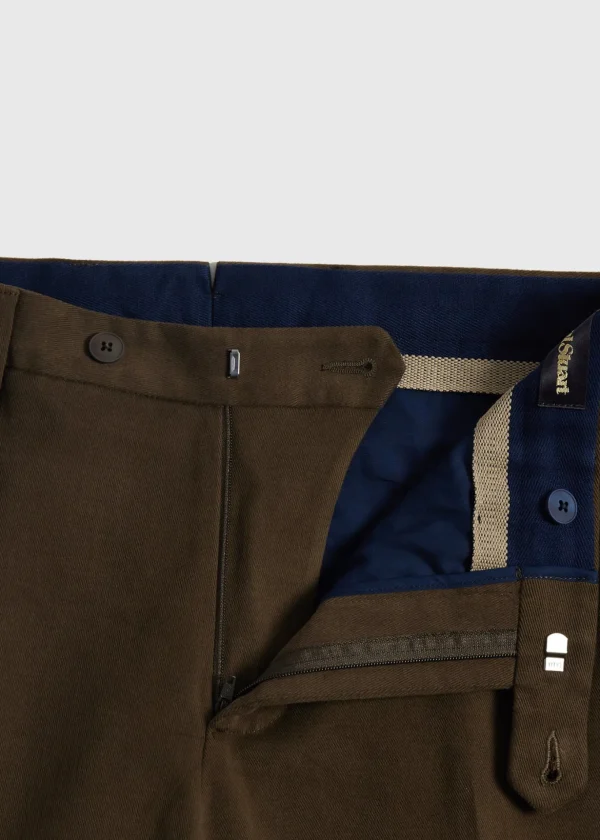 Suede Trimmed Brushed CottonTrouser