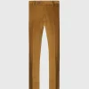 Suede Trimmed Corduroy Trouser