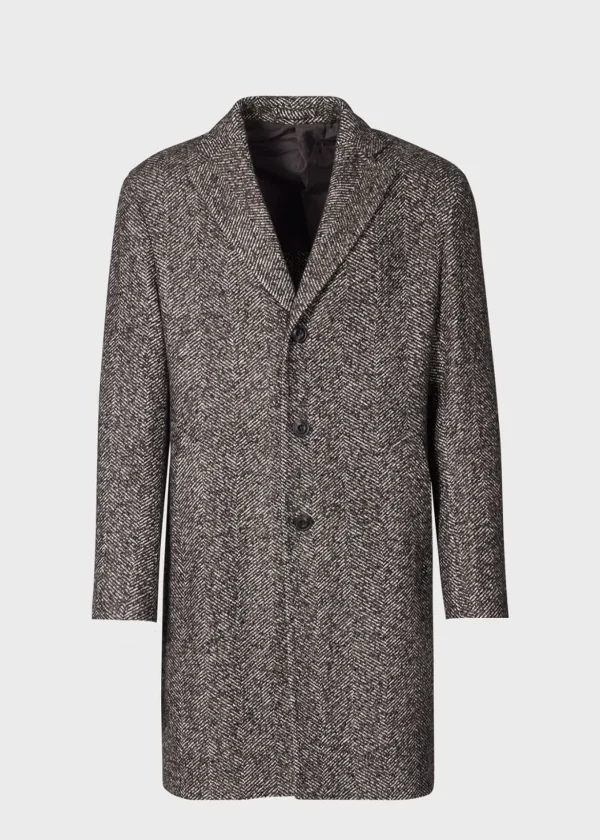 Tweed Single Breasted Coat