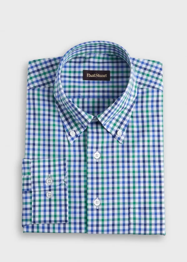 Two Color Check Cotton Sport Shirt