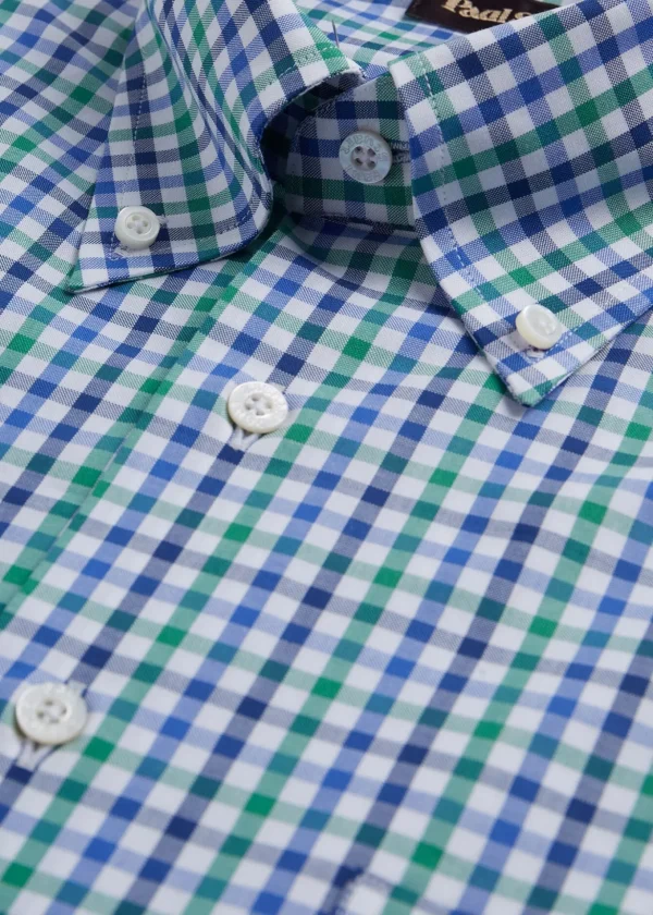 Two Color Check Cotton Sport Shirt