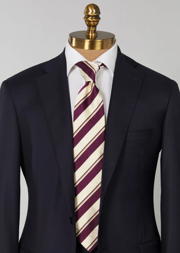 Two Color Repp Stripe Tie