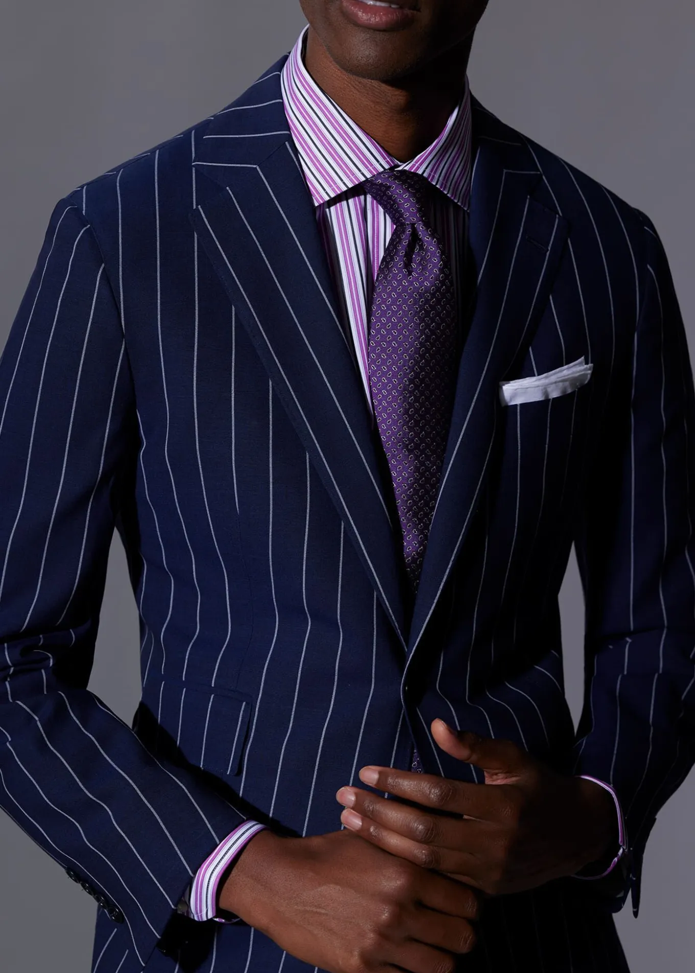 variegated_stripe_slim_fi_1.webp Variegated Stripe Slim Fit Dress Shirt