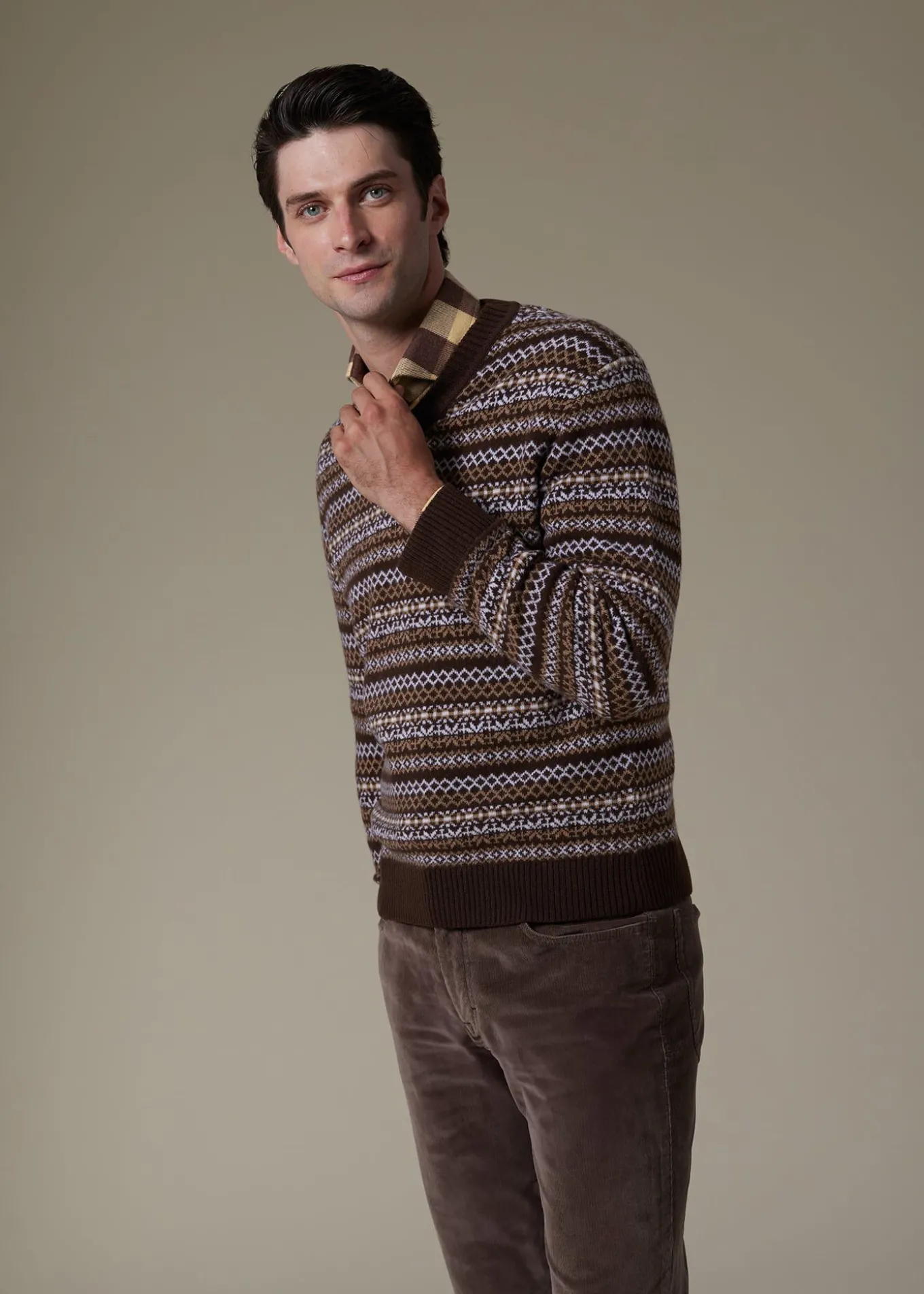 wool__cashmere_fair_isle__1.webp Wool & Cashmere Fair Isle V-Neck Sweater