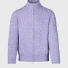 Wool & Cashmere Marled Zip Cardigan