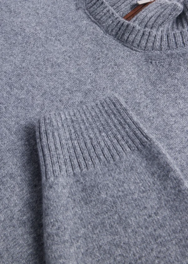 Wool & Cashmere Mock Neck Zip Sweater