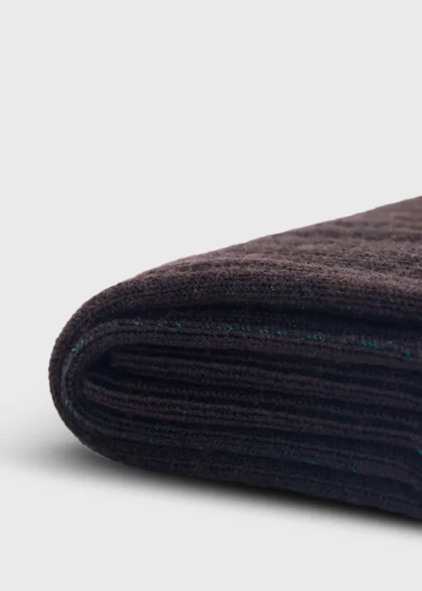 Wool & Cotton Shadow Stripe Sock