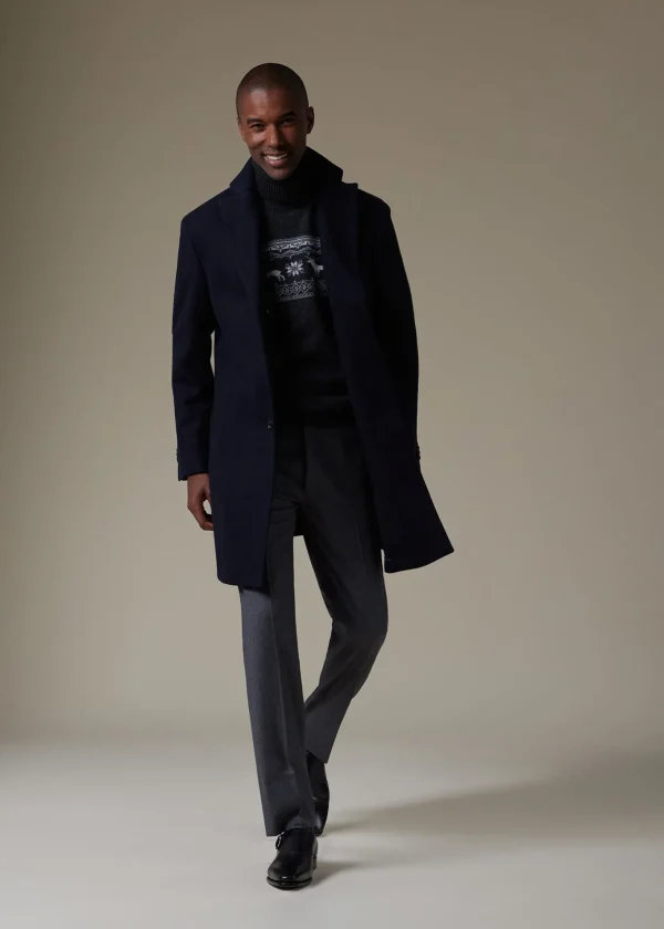 Wool Herringbone Coat