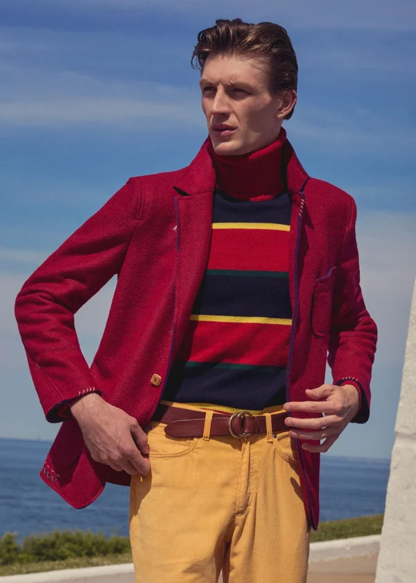 Wool Knit Raw Edge Jacket
