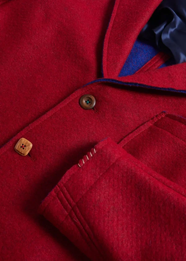 Wool Knit Raw Edge Jacket