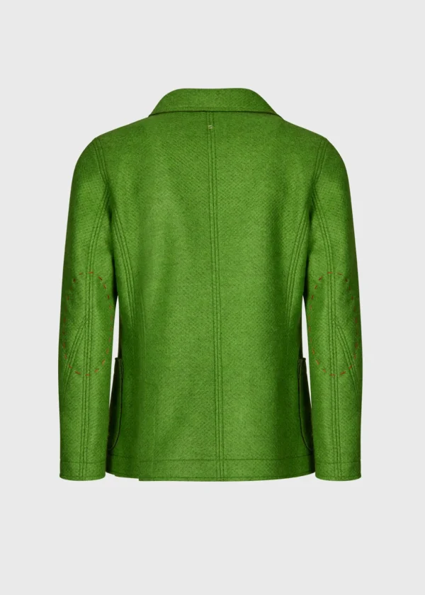 Wool Knit Raw Edge Jacket