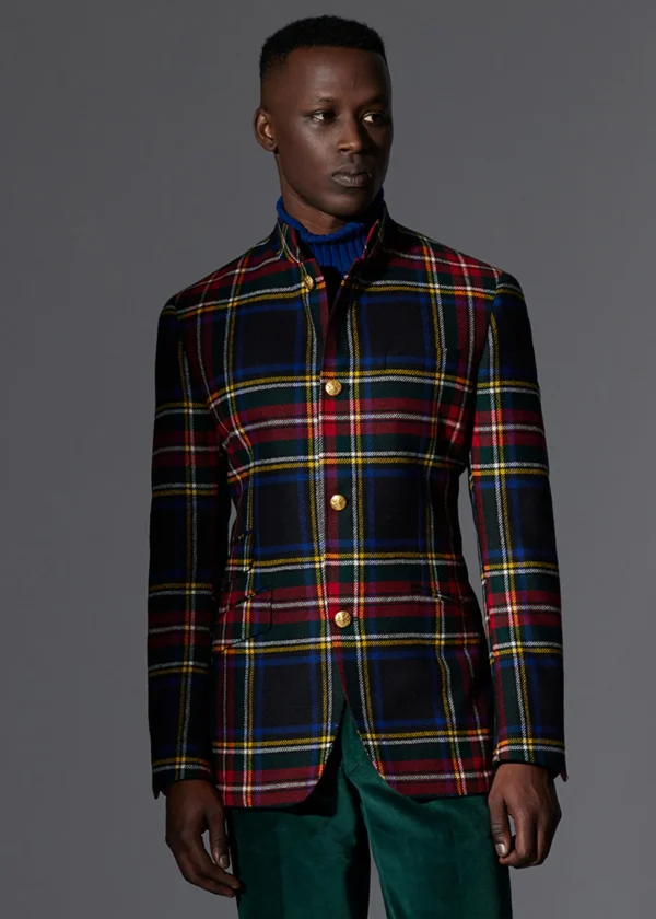 Wool Plaid Dinner Jacket