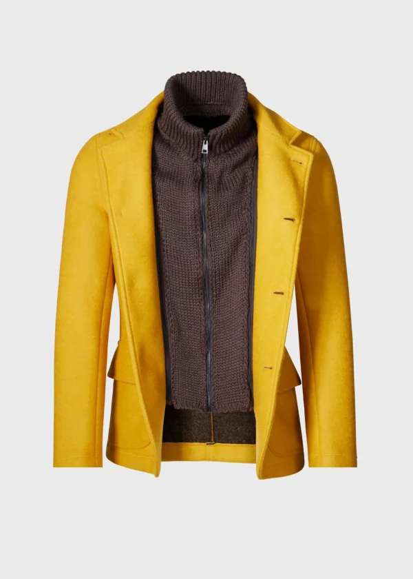 Wool Raw Edge Jacket With Gilet