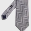 Woven Silk Chevron Tie