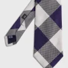 Woven Silk Oversized Check Tie