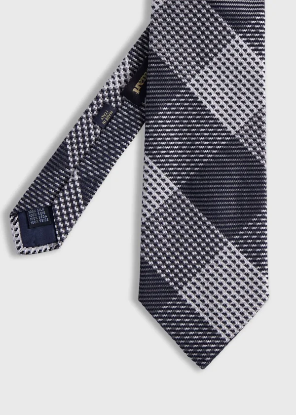 Woven Silk Patchwork Plaid Tie