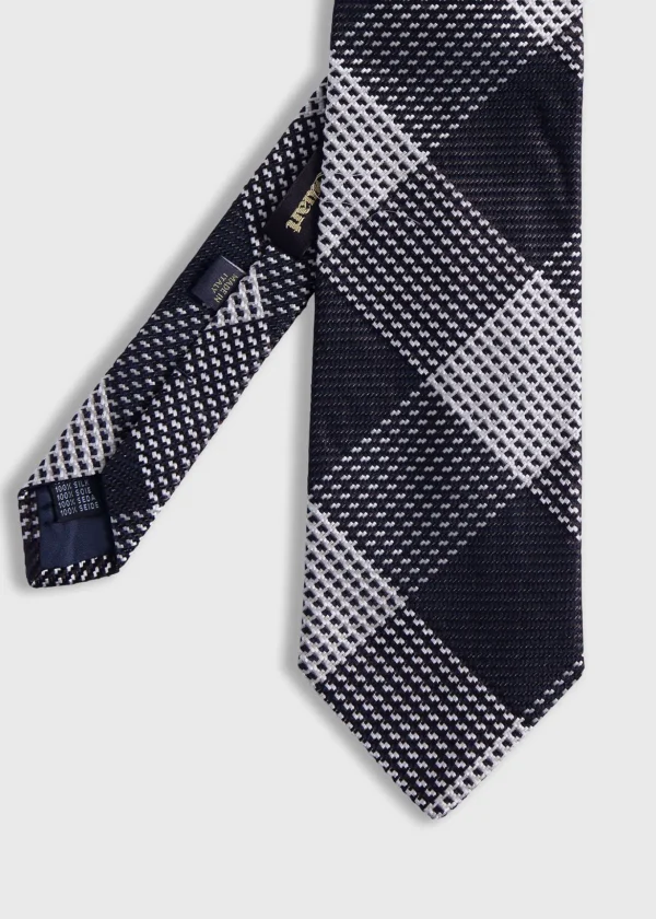 Woven Silk Patchwork Plaid Tie
